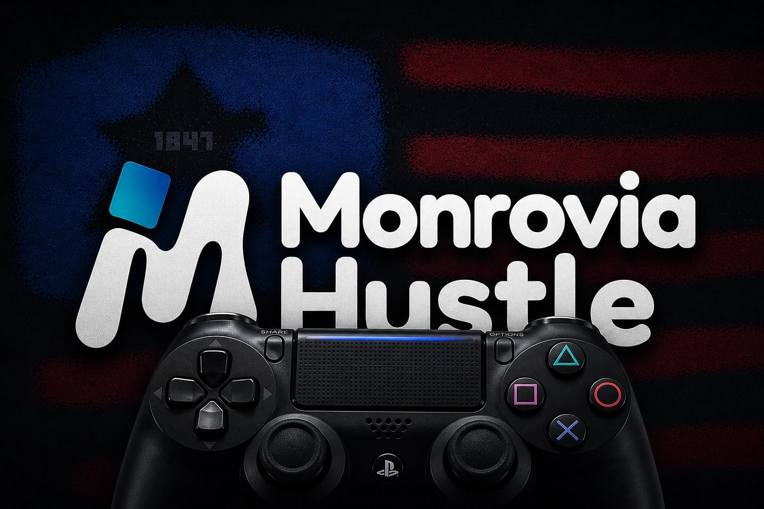 Monrovia Hustle 3D hero artwork showing a downtown Monrovia street scene