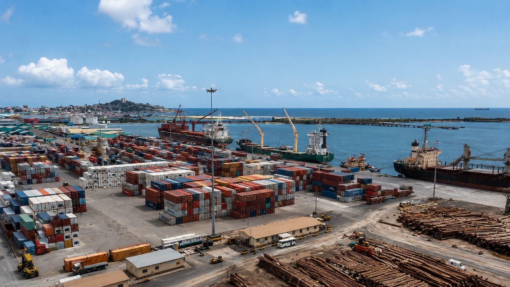 Freeport of Monrovia by the docking station